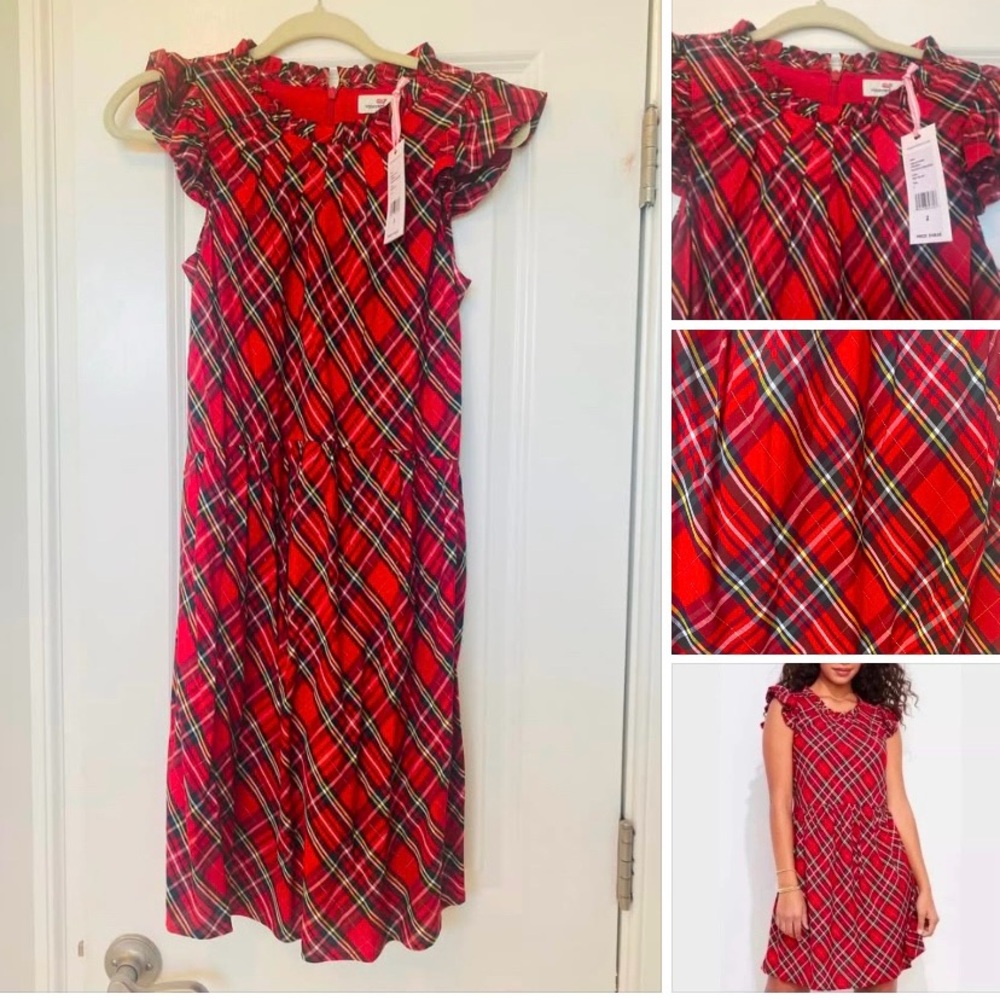 NWT Vineyard Vines Tartan dress. Size 2